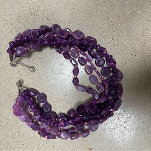 Elegant Purple Beaded Necklace